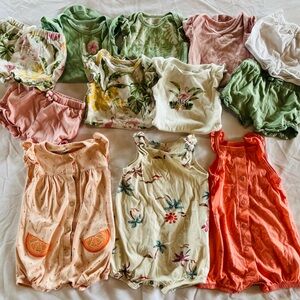 Baby girls Matching Sets - summer rompers, onesies & shorts size 3-6 6 months